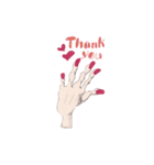 cutout of hand picture message（個別スタンプ：6）