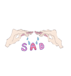 cutout of hand picture message（個別スタンプ：7）
