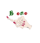 cutout of hand picture message（個別スタンプ：10）