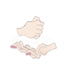 cutout of hand picture message（個別スタンプ：11）