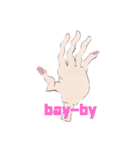 cutout of hand picture message（個別スタンプ：12）