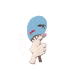 cutout of hand picture message（個別スタンプ：14）