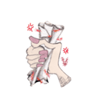 cutout of hand picture message（個別スタンプ：17）