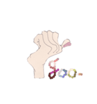 cutout of hand picture message（個別スタンプ：20）