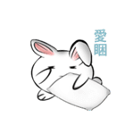 white ball rabbit（個別スタンプ：3）