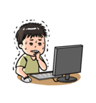 No sleep for Worker Freelance Student（個別スタンプ：31）