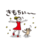 キンパツちゃんとネコちゃんの日常（個別スタンプ：21）