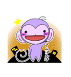 ふじいろもんきー パープォくん（個別スタンプ：3）