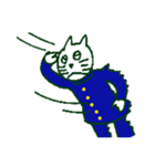 猫の中学生（個別スタンプ：4）