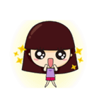 The girl and the cat（個別スタンプ：6）