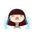 The girl and the cat（個別スタンプ：7）