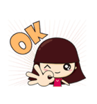 The girl and the cat（個別スタンプ：9）