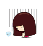 The girl and the cat（個別スタンプ：12）
