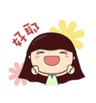 The girl and the cat（個別スタンプ：14）