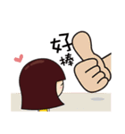 The girl and the cat（個別スタンプ：18）