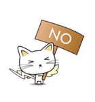 The girl and the cat（個別スタンプ：23）