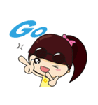The girl and the cat（個別スタンプ：24）