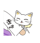 The girl and the cat（個別スタンプ：25）