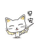 The girl and the cat（個別スタンプ：28）