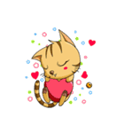 Tiger Cat ＆ White Dog（個別スタンプ：3）