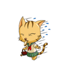 Tiger Cat ＆ White Dog（個別スタンプ：4）