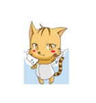 Tiger Cat ＆ White Dog（個別スタンプ：6）