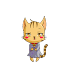 Tiger Cat ＆ White Dog（個別スタンプ：7）