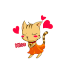 Tiger Cat ＆ White Dog（個別スタンプ：11）