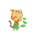 Tiger Cat ＆ White Dog（個別スタンプ：12）