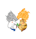 Tiger Cat ＆ White Dog（個別スタンプ：13）
