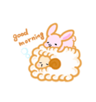 甘えん坊うさぎとひつじさん（個別スタンプ：1）