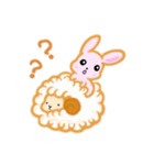 甘えん坊うさぎとひつじさん（個別スタンプ：15）