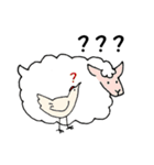 サモエド、にわとり、時々羊（個別スタンプ：14）
