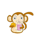 routine life of monkey family（個別スタンプ：32）