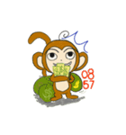 routine life of monkey family（個別スタンプ：39）