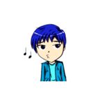 Blue-haired Sutris（個別スタンプ：8）