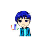 Blue-haired Sutris（個別スタンプ：9）