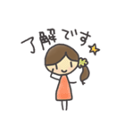 ひとつ結びさんの丁寧言葉（個別スタンプ：6）