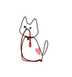 すきすきしろねこ（個別スタンプ：11）