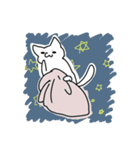 すきすきしろねこ（個別スタンプ：15）