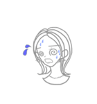 ユリの七変化顔スタンプ（個別スタンプ：8）