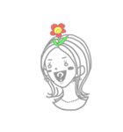 ユリの七変化顔スタンプ（個別スタンプ：19）