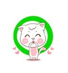 Ban-Yen : The pink cat. +（個別スタンプ：5）