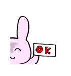 裏があるようにみえるうさぎさん（個別スタンプ：1）