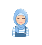 Cute Hijab (Eng)（個別スタンプ：2）