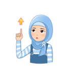 Cute Hijab (Eng)（個別スタンプ：5）