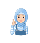 Cute Hijab (Eng)（個別スタンプ：7）
