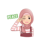Cute Hijab (Eng)（個別スタンプ：9）