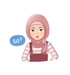 Cute Hijab (Eng)（個別スタンプ：11）
