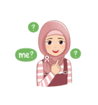 Cute Hijab (Eng)（個別スタンプ：14）